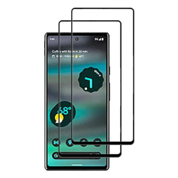 AISELAN [2 Pcs] Black Anti-Scratch Easy Installation Tempered Glass Screen Protector for Google Pixel 6a