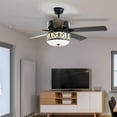 thumbnail image 2 of Costway 52" Ceiling Fan W/Light Reversible Blade Adjustable Speed Remote Control Black, 2 of 10