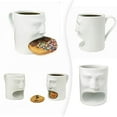 thumbnail image 4 of Funny Human Face Style Ceramic Coffee Mug Tea Milk Cup With Cookie Holder For Breakfast Drinking Pot, 4 of 8