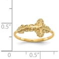 thumbnail image 5 of 10K Yellow Gold Diamond-Cut Crucifix Ring (Size 7) Made In United States 10c2113, 5 of 5