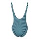 thumbnail image 4 of Trajes de Baño Mujer Traje de Baño Para Mujer Con Cuello En U, Estampado de Rayas, Moldeador de Figura, Deportivo, Tirantes Anchos, Cómodo., 4 of 4