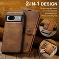thumbnail image 3 of Retro 2 In1 Detachable Leather Wallet Case for Google Pixel 8 Pro 8A Pixel 7 Pro 7A Pixel 6 Pro 6A Wallet Case with Card Holder Magnetic Leather Phone Cases, 3 of 9