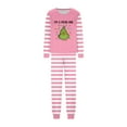 thumbnail image 3 of Onlypjs Greench Pink Matching Family Christmas Pajamas Set – Cute Striped Long Sleeve Holiday Sleepwear for Women, Men and Couples, 3 of 3