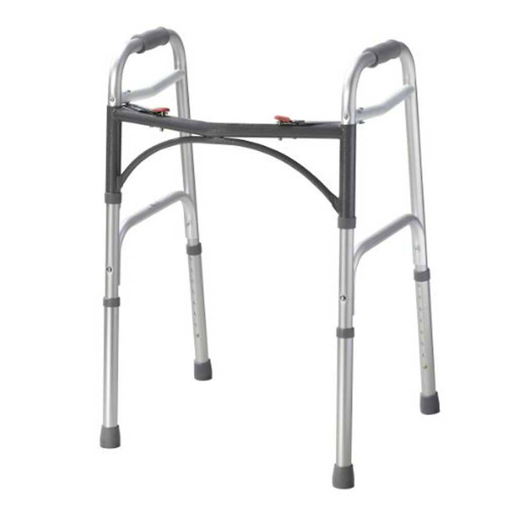 drive Deluxe Aluminum 32 to 39" H Folding Walker Up to 350 lbs