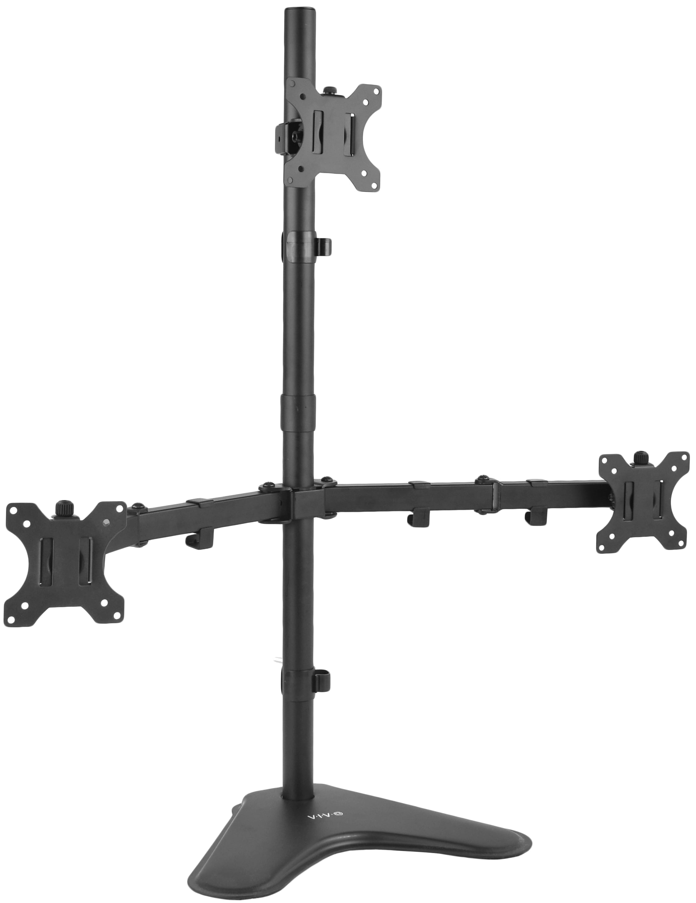 VIVO Triple LCD Monitor Stand Desk Mount FreeStanding Heavy Duty Fully Adjustable fits 3 Screens