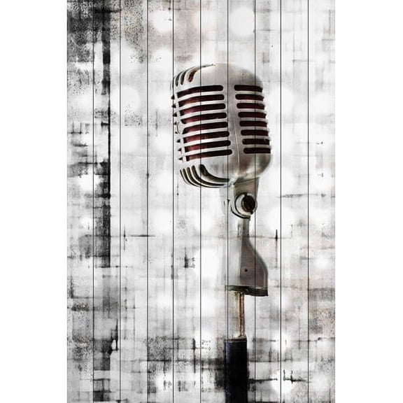 Marmont Hill "Mic" Painting Print on White Wood
