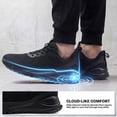 thumbnail image 2 of Sosenfer Men's Extra Wide Walking Shoes, Slip-Resistant Cushioned Athletic Sneakers,Black,Size 11, 2 of 6