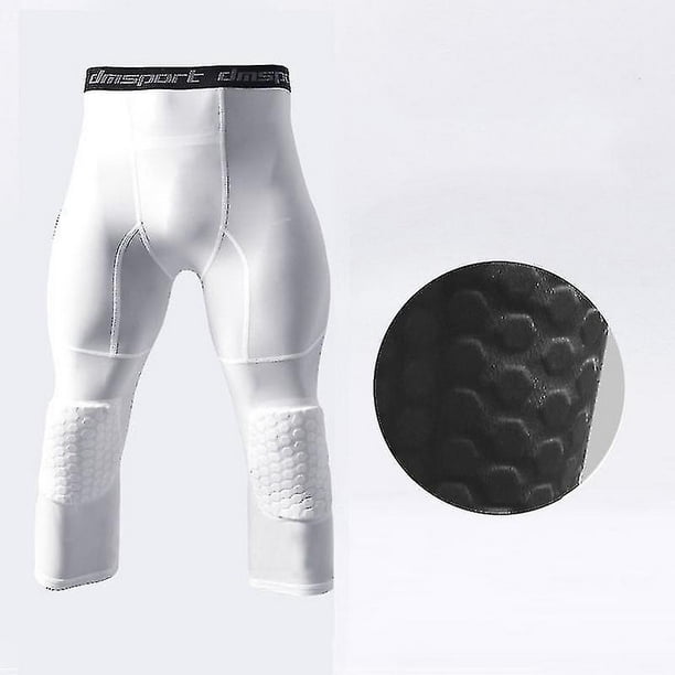 Basketball Leggings With Knee Pad For Men 3/4 Compression Trousers Sports  Trousers Multi-way 