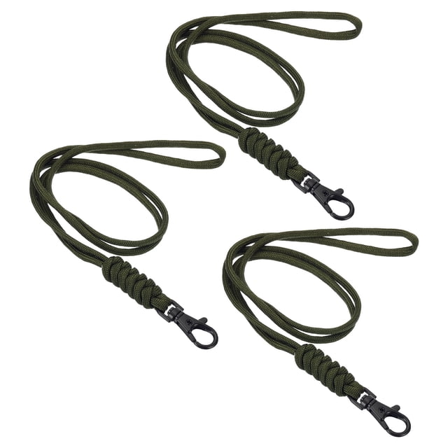 Unique Bargains Neck Lanyard, ID Card Holder Keychain, Green, 3 Pack