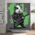 thumbnail image 5 of Rateoe Rock Guitar Guinea Pig Shower Curtain - Fancy Bathroom Shower Curtain Sets - Waterproof Shower Curtain with Hooks with 12 Plastic Hooks 72x72 Inches, 5 of 5
