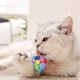 thumbnail image 5 of Bolas coloridas para gatos, 1 juguete interactivo de entrenamiento para gatos, pompones coloridos para gatos, juguetes para masticar con bolas de felpa para gatitos, suministros para mascotas, 5 of 5