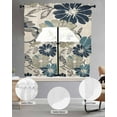 thumbnail image 3 of Sage Green Blue Floral Kitchen Curtains Sets 24 Inch Length with Valance, Vintage Beige Botanical Swag Valances and Tiers Curtain Set Drapes Swag Curtains for Living Room, Bathroom, Bedroom, Cafe, 3 of 6