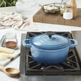 thumbnail image 2 of Smith & Clark 3-Quart Enameled Cast Iron Dutch Oven Round Pot with Lid, Blue, 2 of 7