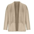 thumbnail image 2 of Blazer Jacket for Women Zpanxa Women's Casual Long Sleeve Jacket, Lapel Button Slim Work Office Blazer Jacket, Casual Open Front Work Office Outerwear Khaki S, 2 of 4