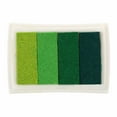 Inkpad Craft Multi Gradient Green 4 x Colors Ink Stamp Pad Oil Based