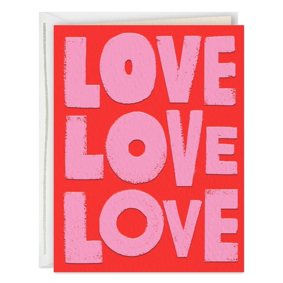 Hallmark Good Mail Anniversary or Valentine's Day Greeting Card (Triple Love)