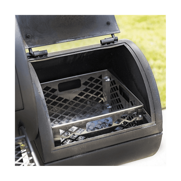 Silver 5279338P04 Stainless Steel Offset Smoker Charcoal
