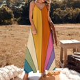 thumbnail image 3 of 70s Retro Gallery Sleeveless Dress Loose Women's Dress Dresses Luxury Evening Dresses, 3 of 9