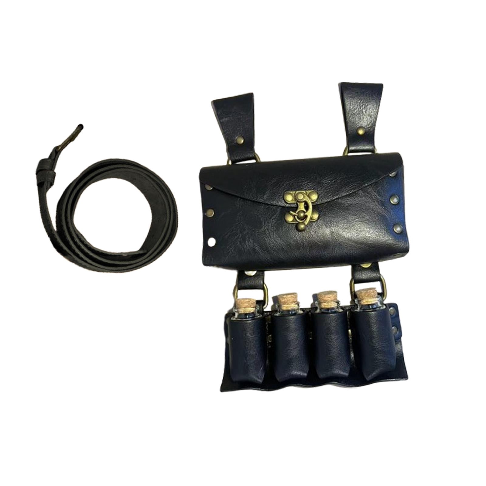Segolike Belt Pouch Waist Bag Fanny Pack Medieval Belt Bag for Casual Cosplay black
