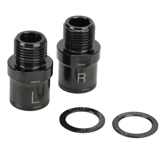 RISK Bike Pedal Extender Titanium Alloy Bicycle Extended Spindle for Mountain 20mm Black