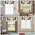 thumbnail image 6 of Tie Up Valances for Windows, Retro Rooster Adjustable Valance Curtains Window Treatment for Living Room/Bedroom, Watercolor Pastoral Animals Buffalo Rod Pocket Kitchen Curtains & Drapes 42x18 Inch, 6 of 9
