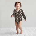 thumbnail image 4 of Xecao Skulls And Red Eyeballs Print Baby unisex-baby Cotton Long-sleeve Bodysuits-3 Months, 4 of 6