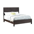 thumbnail image 4 of Rustic Espresso Queen Bed Frame - X-Design Headboard, Wood Bedroom Furniture, Contemporary Style, 63x86x52" - Solid Wood & MDF Construction, 4 of 13
