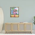 thumbnail image 2 of Stupell Industries Looking Good Flamingo Tropical Painting Metallic Gold Floating Framed Canvas Print Wall Art, Design by Paul Brent, 2 of 6