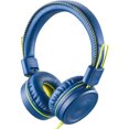 thumbnail image 1 of Auriculares para niños POWMEE M1, ajustables, plegables, estéreo sin enredos, cable de 3.5mm, auricular para niños (azul), 1 of 3