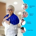 thumbnail image 6 of SunnyBay Heated Shoulder Wrap, Weighted Microwave Heating Pad for Neck and Shoulder Injury, Full Coverage Moist Hot/Cold Pack for Rotator Cuff and Frozen Shoulder, Easy Elastic Fastening, Royal Blue, 6 of 7