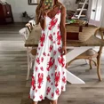 thumbnail image 2 of All Over Lobster Print Sleeveless Dress women's evening dress 2025 Casual dresses Dress, 2 of 5