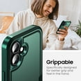 thumbnail image 3 of for iPhone 16 Case, [Shockproof] Military Grade Proof Protection [Dropproof] Rugged Protective Heavy Duty Phone Case Cover for iPhone 16 (Green), 3 of 14