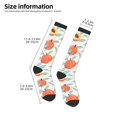 thumbnail image 4 of Fotbe Peach print Women's Men's Novelty Crew Socks Cotton Socks Knee High Socks for Walking,Running,Nurses,Pregnancy, 4 of 8