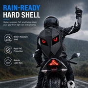Gelrova 19-Inch LED Motorcycle Backpack, Hard Shell Riding Backpack with Programmable LED Eyes, App Control, Black