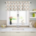 thumbnail image 5 of Valances for Windows Easter Egg Bunny Cartoon Carrot Rod Pocket Short Curtain for Bathroom Living Room Bedroom Farmhouse Rabbit Leaves 1 Panel 54x18in, 5 of 9
