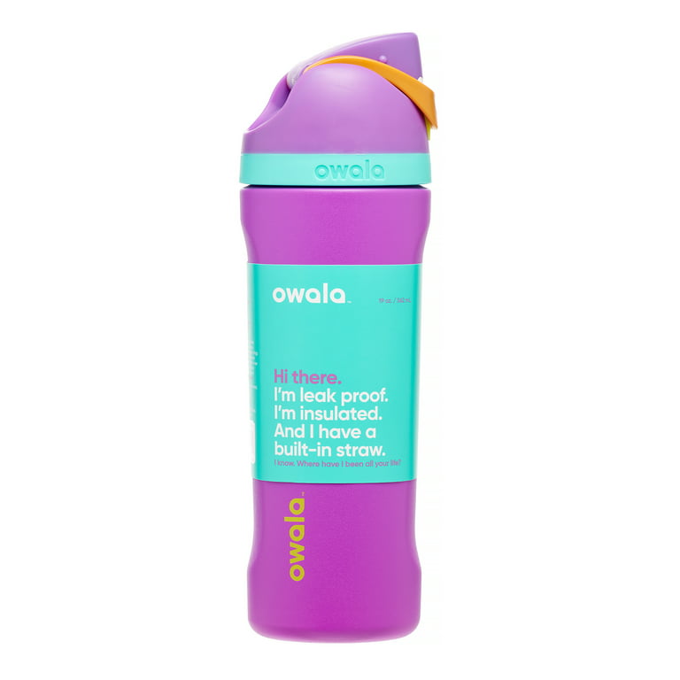Owala FreeSip Stainless Steel Water Bottle / 19oz / Color: Hint of Grape