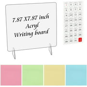 RIIEYOCA Acrylic Small Dry Erase Board, Desktop Mini Acrylic Memo Board Home Message Board Erasable with Stand, with 4