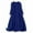 Blue, variant on Women's Shirt Dress Plus Size Long Sleeve Loose Maxi Dress Crew Neck Button Down Long Dresses Solid Color Pleated Swing Dress Light Blue L