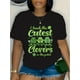 thumbnail image 1 of Saint-Patrick's Day T-Shirt - Casual Crew Neck, Short Sleeve, Stretch Knit - Geometric Clover Print Spring/Summer Fashion Top, 1 of 6