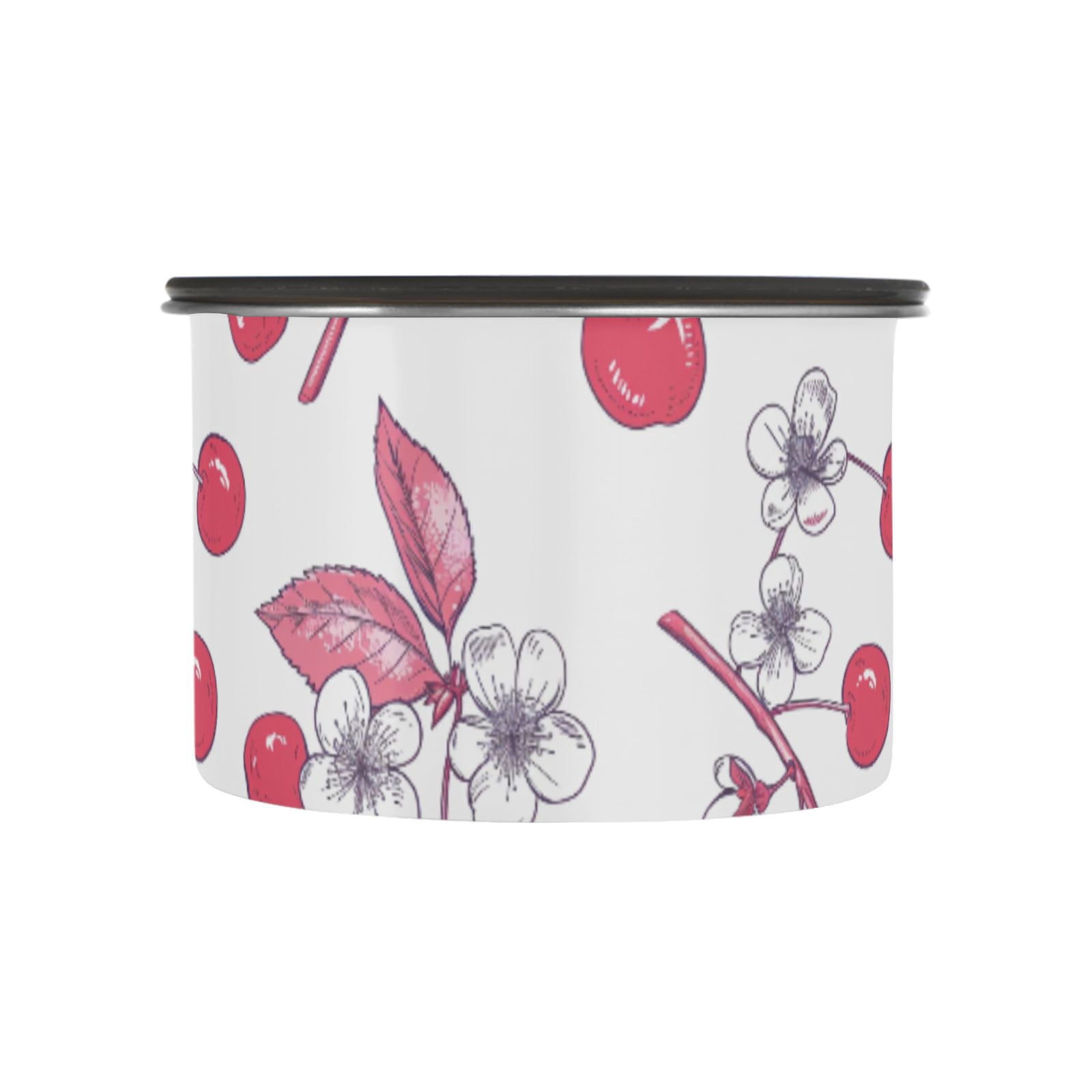 Cherry Blossom Airtight Coffee Bean Canister 30oz Food Storage Containers with Lids For Gournd, Tea, Sugar, Flour, Rice, Cereal, Candy Cookie Jar