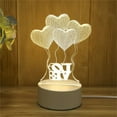 thumbnail image 1 of LED Night Light, Romantic Table Lamp, Warm White Light, Modern Design, For Bedroom, Dimmable, Energy Efficient, Home Decor, Remote Control, For Couples, Small Base, 7 Colors, Valentine's Gift, 1 of 6
