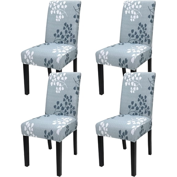 Pattern Chair Covers for Dining Room Set of 4, High Stretch Removable Washable Parsons Chair Slipcover for Home Party Hotel Wedding Ceremony (Flower,4PCS)