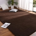 thumbnail image 1 of DETUM Coffee Rug 4' X 5.9' Fluffy Brown Area Rugs for Bedroom Soft Living Room Shag Rugs Large Furry Rug Room Nursery Office Decor, 1 of 6