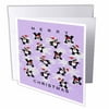 3dRose Panda Bears and Snowflakes, Greeting Cards, 6 x 6 inches, set of 12