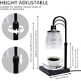 thumbnail image 3 of nearus Candle Warmer Lamp, Auto Shut Off with Timer Control, Brightness Heat Level Control with Dimmable Switch, Height Adjustable Top-Down Candle Melting with 2 Bulbs(Black), 3 of 5