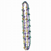 Crown Beaded Necklaces | Green, Purple & Gold | 3 Pcs.