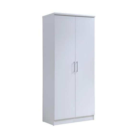 73 x 17 x 31.5 in. 2-Door Armoire with 4-Shelves, White