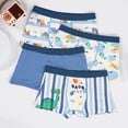 thumbnail image 5 of Boys Boxer Briefs, Toddler Kids Cotton Underwear Dinosaur Printed Shorts Set 2-10 Years, 4 Pack, 5 of 6
