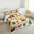 thumbnail image 3 of Homewish Retro Santa Claus Bedding Comforter Set,Christmas Gifts Twin Comforter Sets,Snowman Excavator Pattern Bedding Set For Girl,Breathable Home Decor Reversible,2 Pieces, 3 of 8