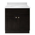 thumbnail image 6 of Design House Brookings 31" x 22" Ready to Assemble Shaker 2-Door Bath Vanity with Cultured Marble 4" Centerset Top, Espresso/White, 6 of 30